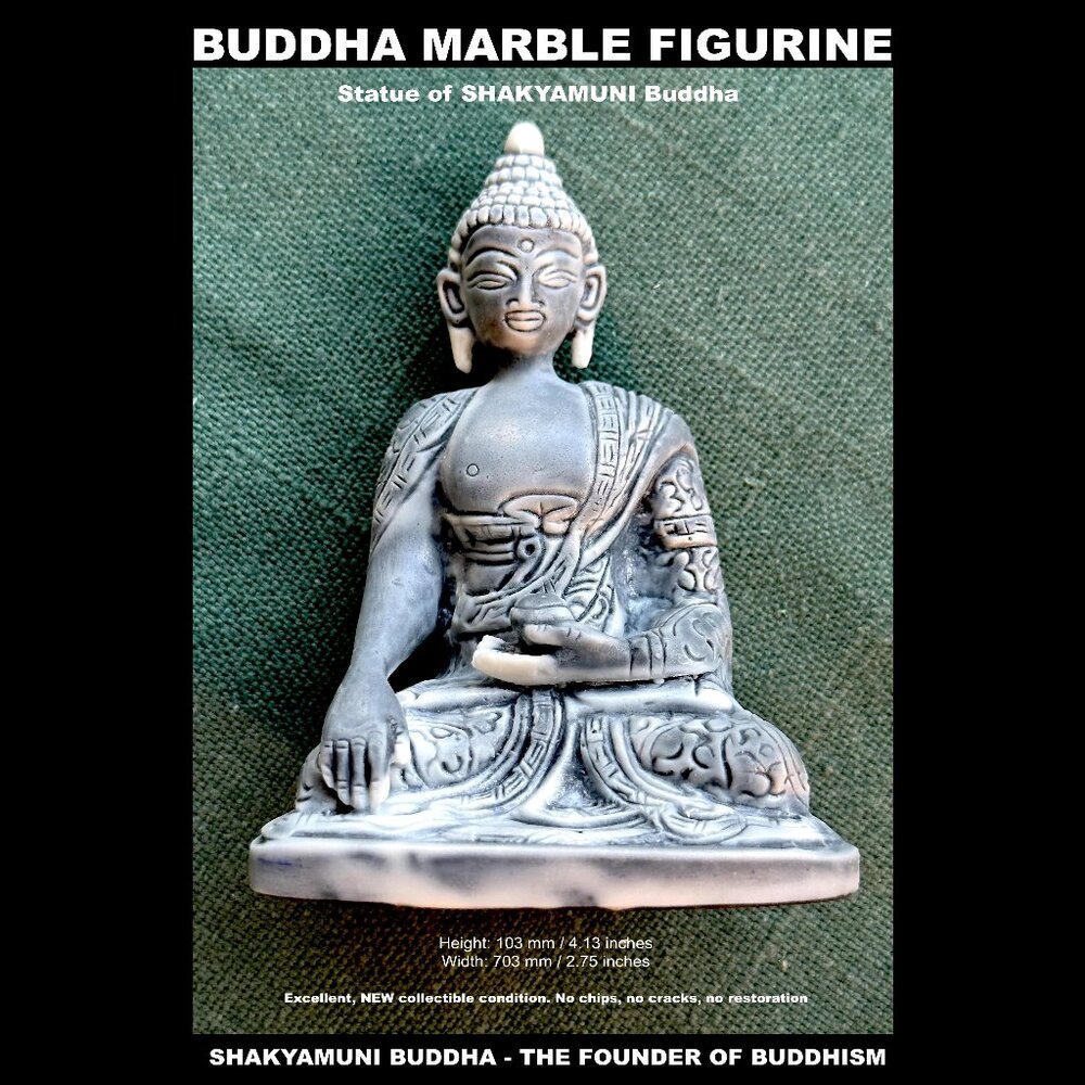 SHAKYAMUNI BUDDHA MARBLE FIGURINE